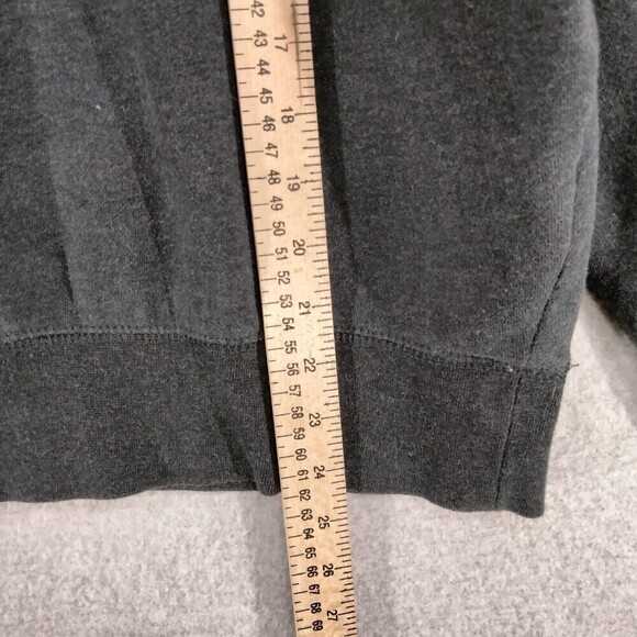 Roots Sweater 1/4 Zip Gray Long Sleeve Casual Polo Sweatshirt Logo Mens Large - Picture 4 of 12